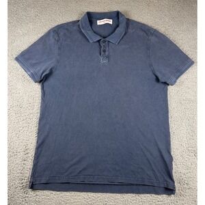 Orlebar Brown Short Sleeve Polo Shirt Washed Navy Blue XL